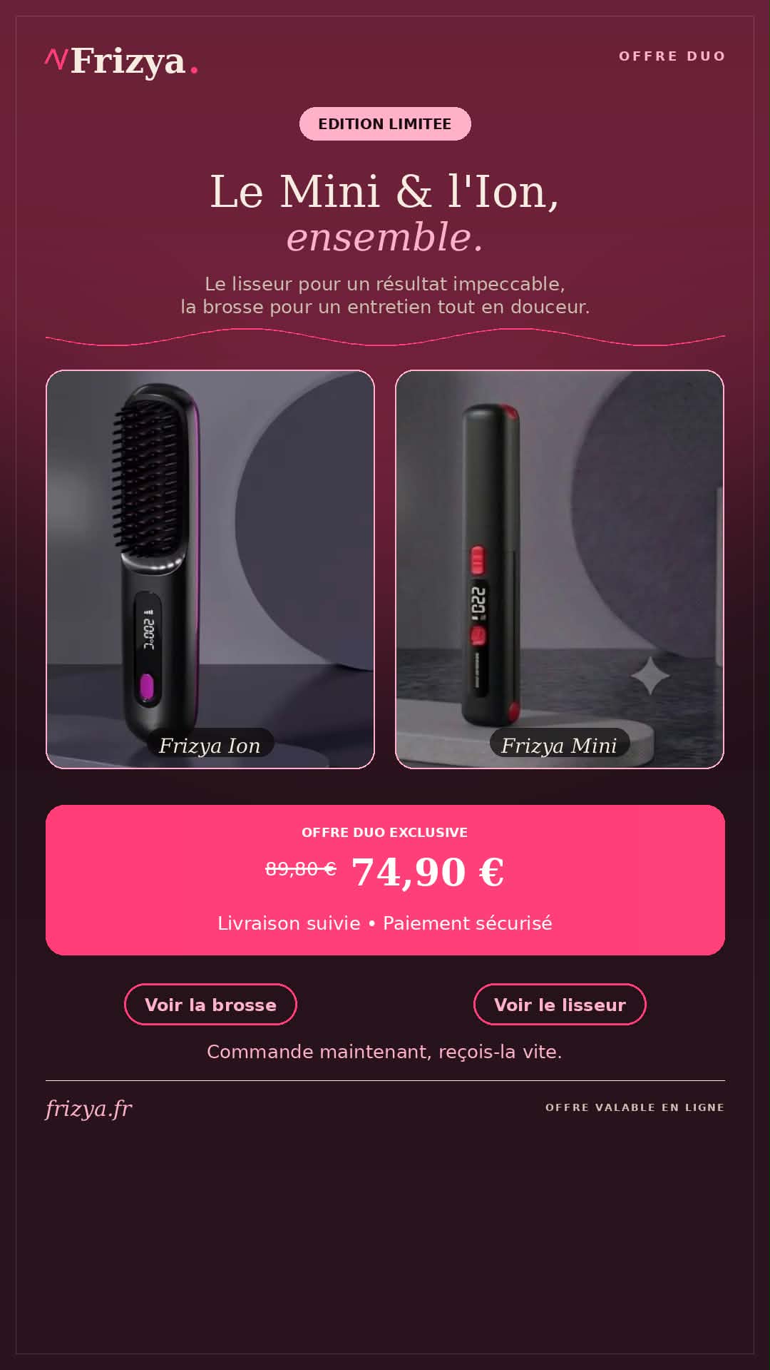 Duo Frizya Brosse & Lisseur