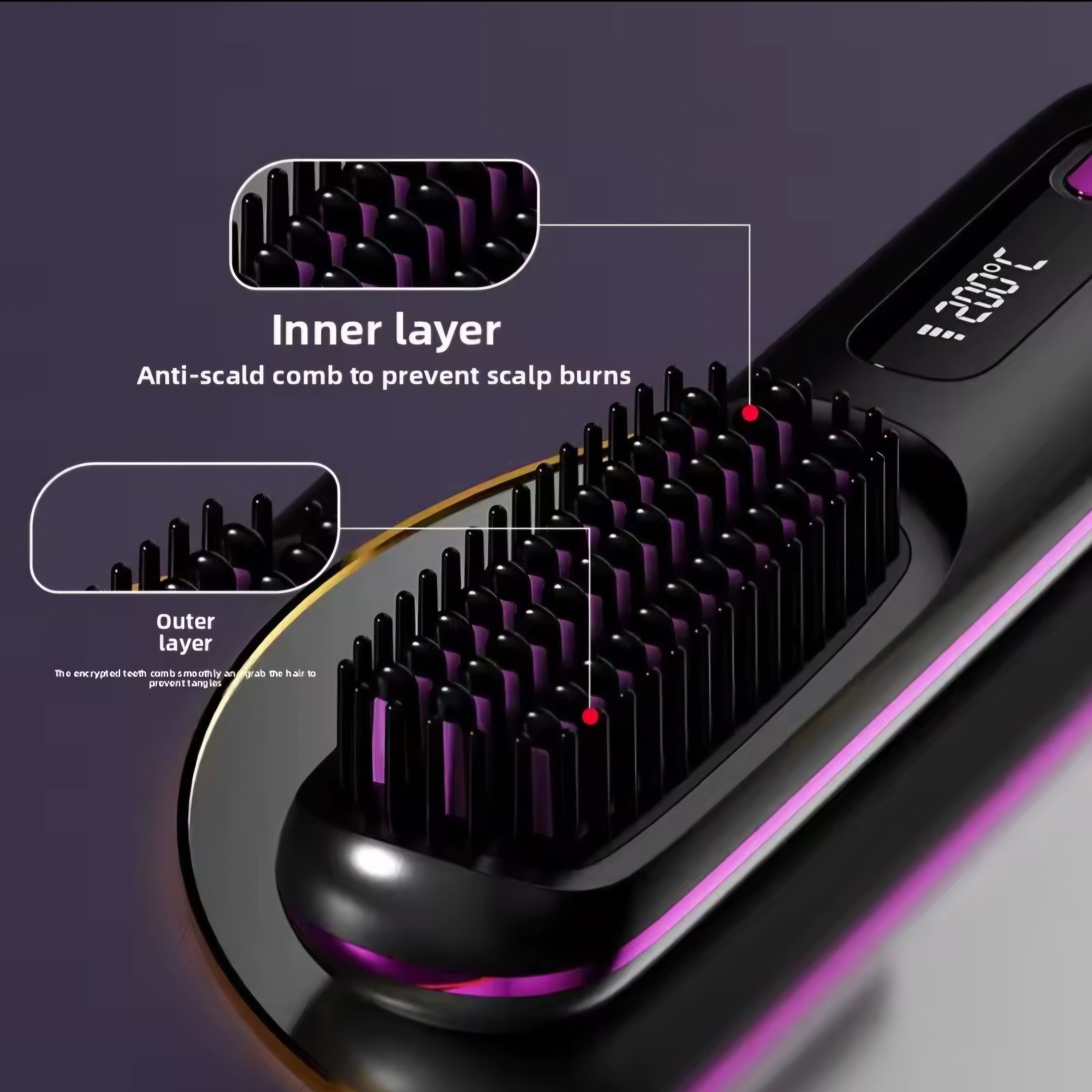 Frizya Ion — Brosse Lissante Sans Fil